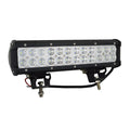 Black aluminium 72W LED roof light bar for off-road vehicles with double-row LED configuration