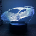 USB touch remote control bedside lamp with car design and 16 colour modes