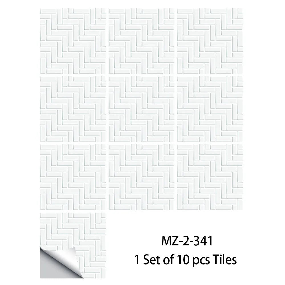 Removable PVC wall stickers in MZ-2-341 colour, 10x10cm and 15x15cm, pack of 10 for home decor