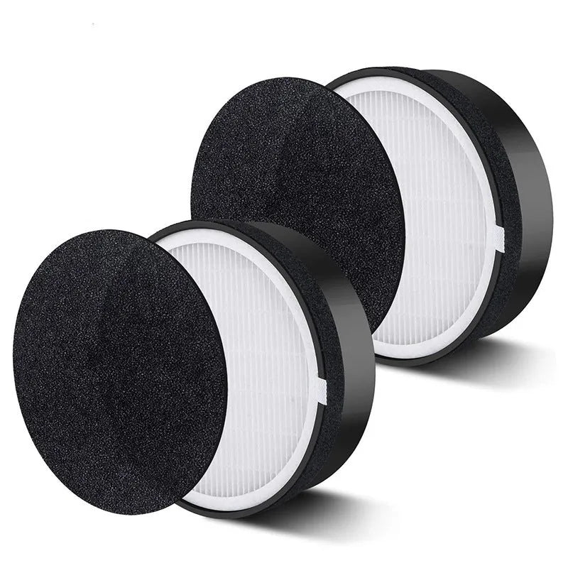 Levoit LV-H132 air purifier replacement filter kit showing filter screen and pre-filter cotton.