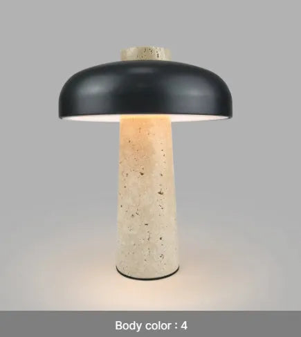Alloy desk lamp with LED light source and touch dimming control