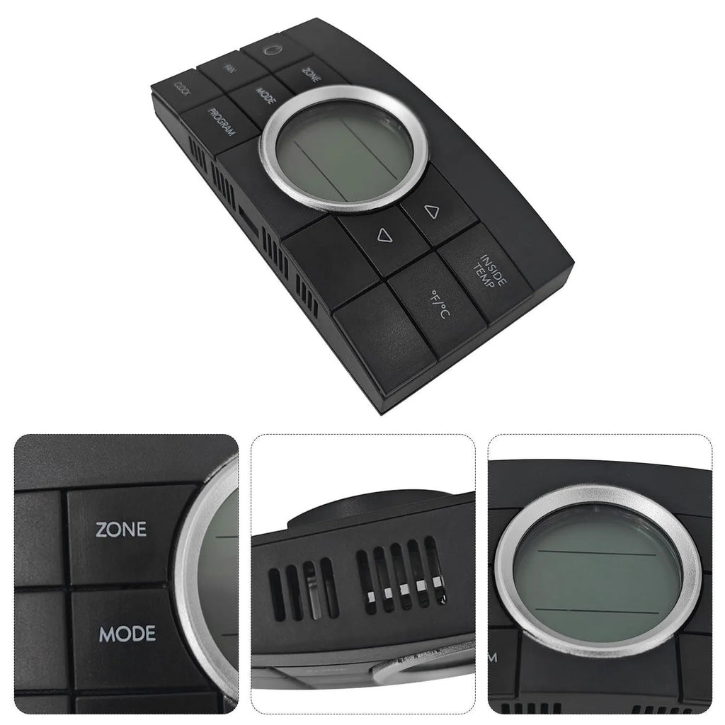 RV thermostat air conditioning controller in black and silver for models 3314082.011 and 3314082011