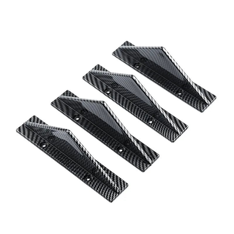 Black carbon fibre ABS triangle rear spoiler for General Motors vehicles with mounting hardware