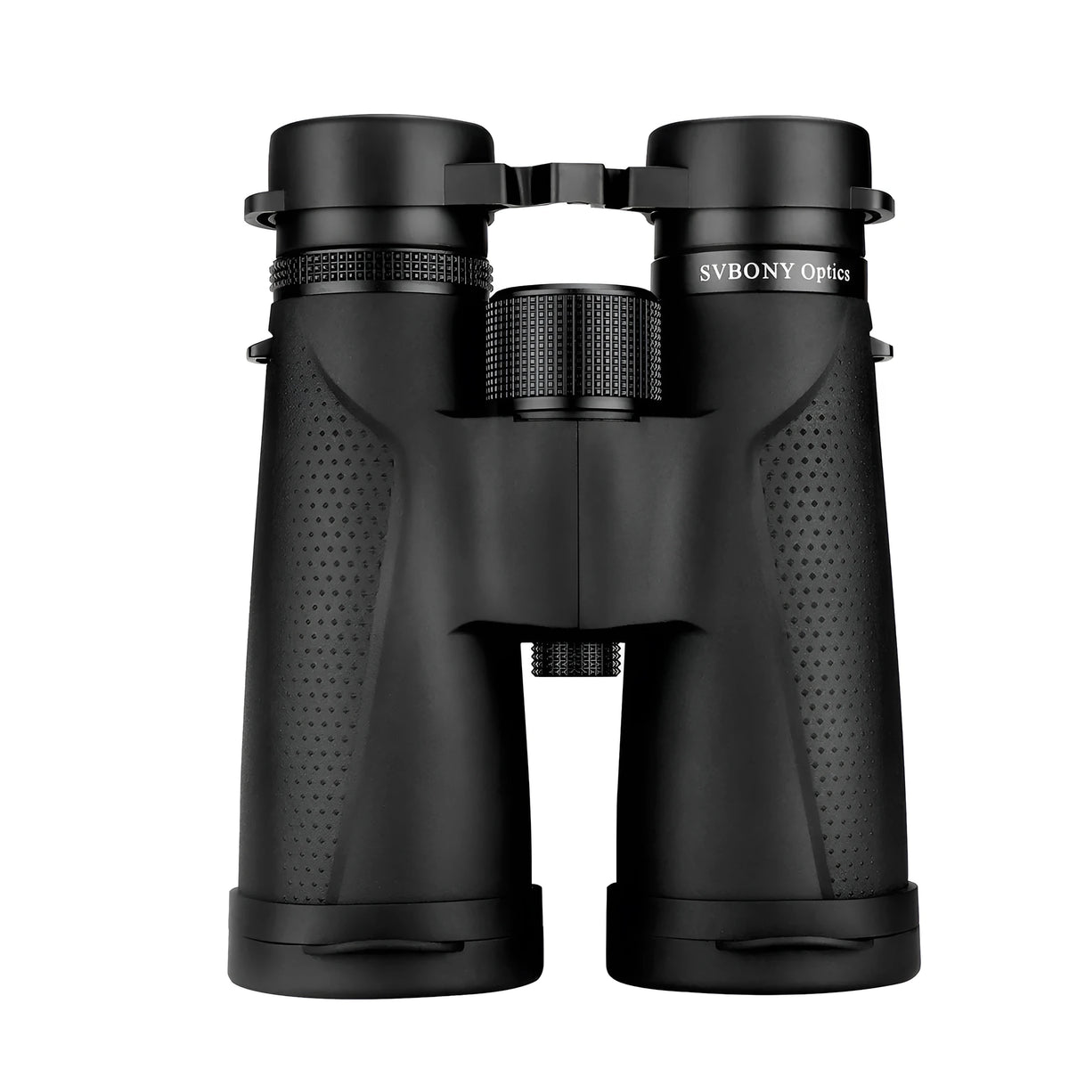 SV202 10x50 ED binoculars in black with magnesium alloy body, rubber armour, and twist-up eyecups