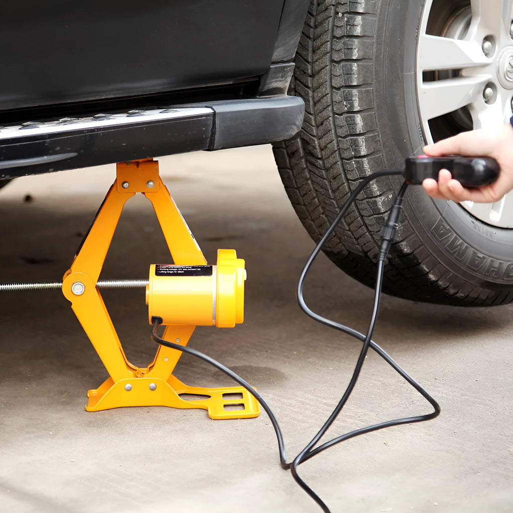 Vehicle electric jack kit with 2 tonne capacity and hydraulic lifting mechanism
