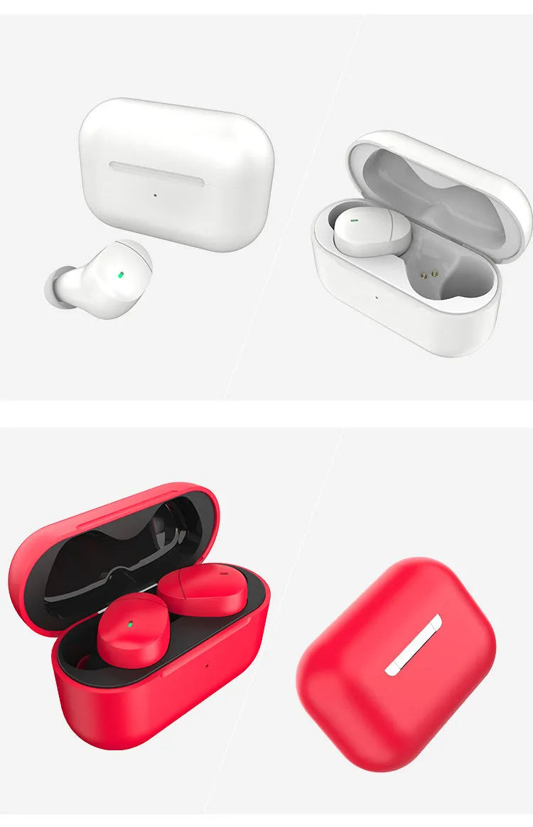 Flame red Qualcomm QCC3040 Bluetooth 5.2 wireless earphones with charging case