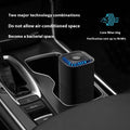 Mini USB air purifier in black or white for cars and small rooms under 10 square metres