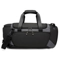 Men's multifunctional Oxford cloth gym bag in black, medium 20-35L, with shoe compartment and dry wet separation