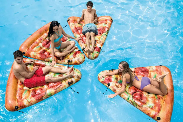 Pizza float surfboard inflatable recliner 175x145cm on water