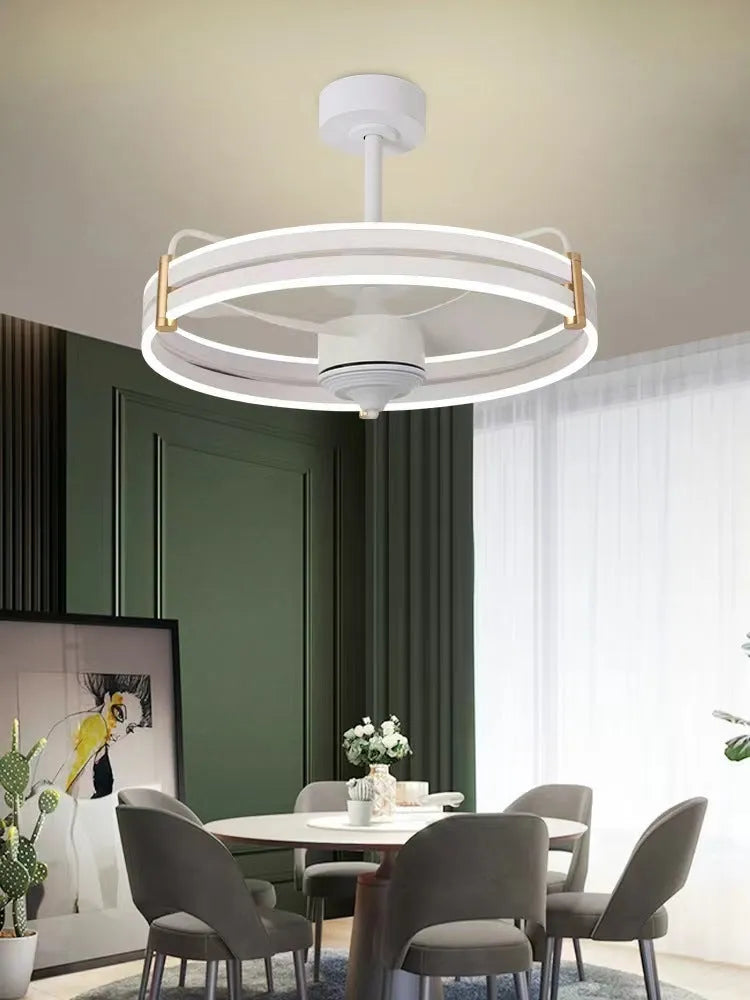 60cm ceiling fan with light, ABS blades, acrylic lampshade, remote control, black or white, 220V