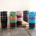 Car multifunctional cup holder with navigation bracket in black, brown, pink, green, or blue