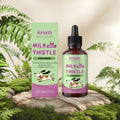 60ml bottle of dog milk thistle extract nutrient solution with turmeric and omega-3 supplements