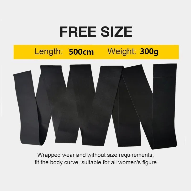 Women's waist trainer exercise belt with latex silk fabric in multiple length options