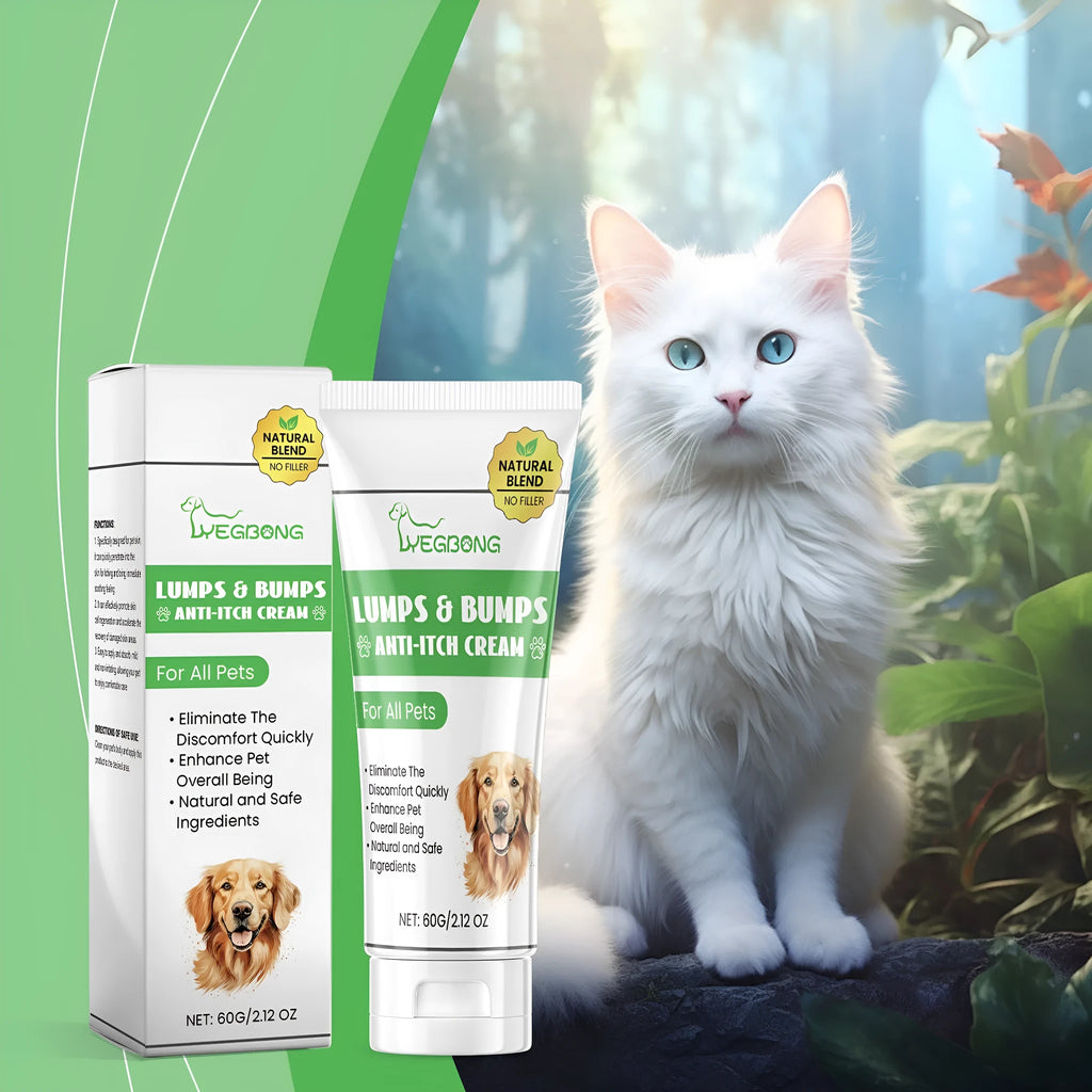 60g tube of antipruritic cream for cats on a white background