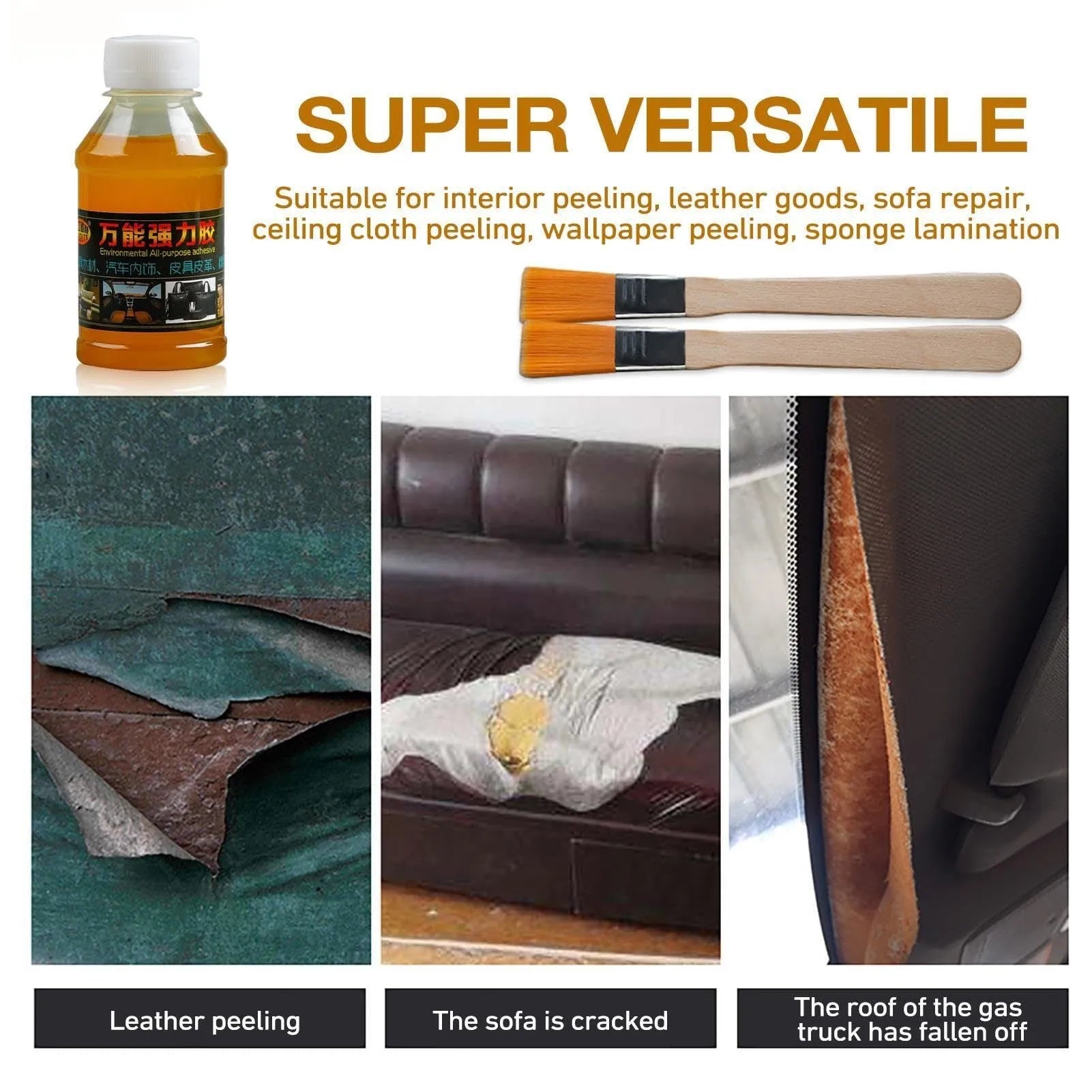100ml automotive roof lining repair adhesive fabric glue bottle