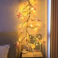 Flexible LED rattan butterfly tree vine lamp with USB cable and colourised lighting effects