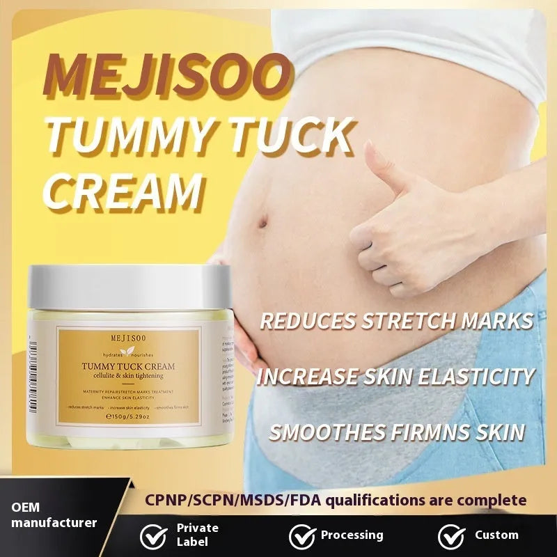 Coconut oil body cream 150g for abdominal recovery and fine line care, suitable for all skin types