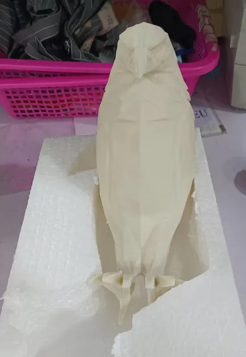 3D printed plastic eagle wall lamp projecting animal silhouette for home decor.