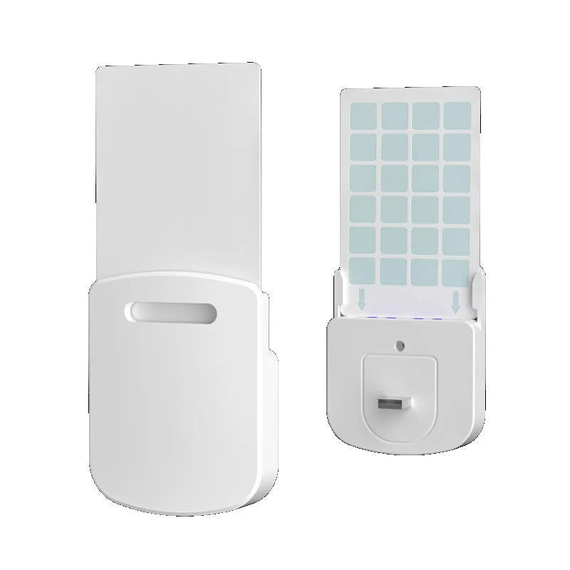 UV LED mosquito killer lamp with ABS shell, USB plug-in and five adhesive boards, 80x36x95mm