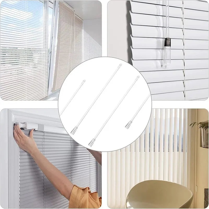 White acrylic plastic shutter transparent rotating rod for household window blinds