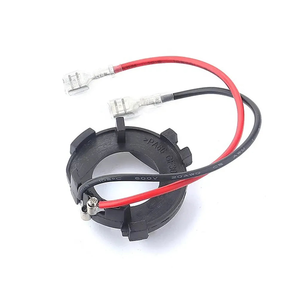 Black H7 LED headlight adapter bracket for Volkswagen Golf 5 MK5 GTI Jetta halogen to LED conversion