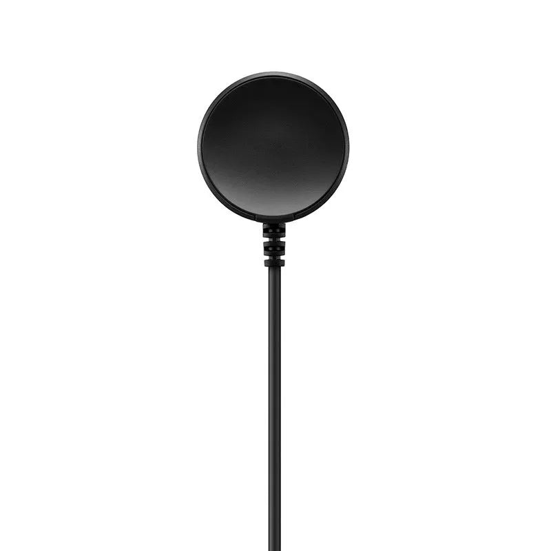Black USB watch charger with magnetic charging cable for smartwatches measuring 34mm