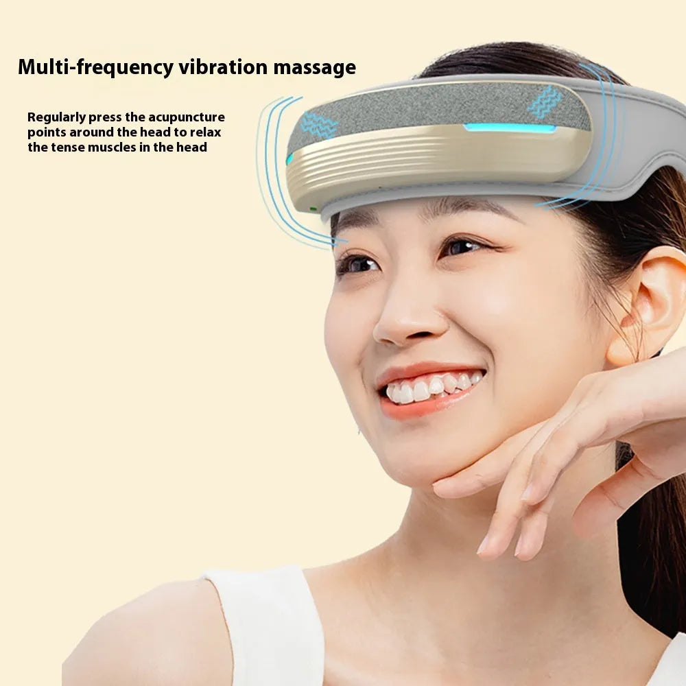 Rechargeable heating application head air pressure Bluetooth music massage instrument with 3 gear settings, 200x195x60mm, English version