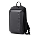 Black anti-seismic hard shell anti-theft backpack with letter design for college students, 18 inch size