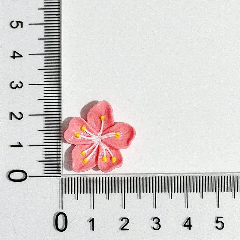 3D resin cherry blossom bumper sticker 8.2cm peach blossom pattern traceless glue