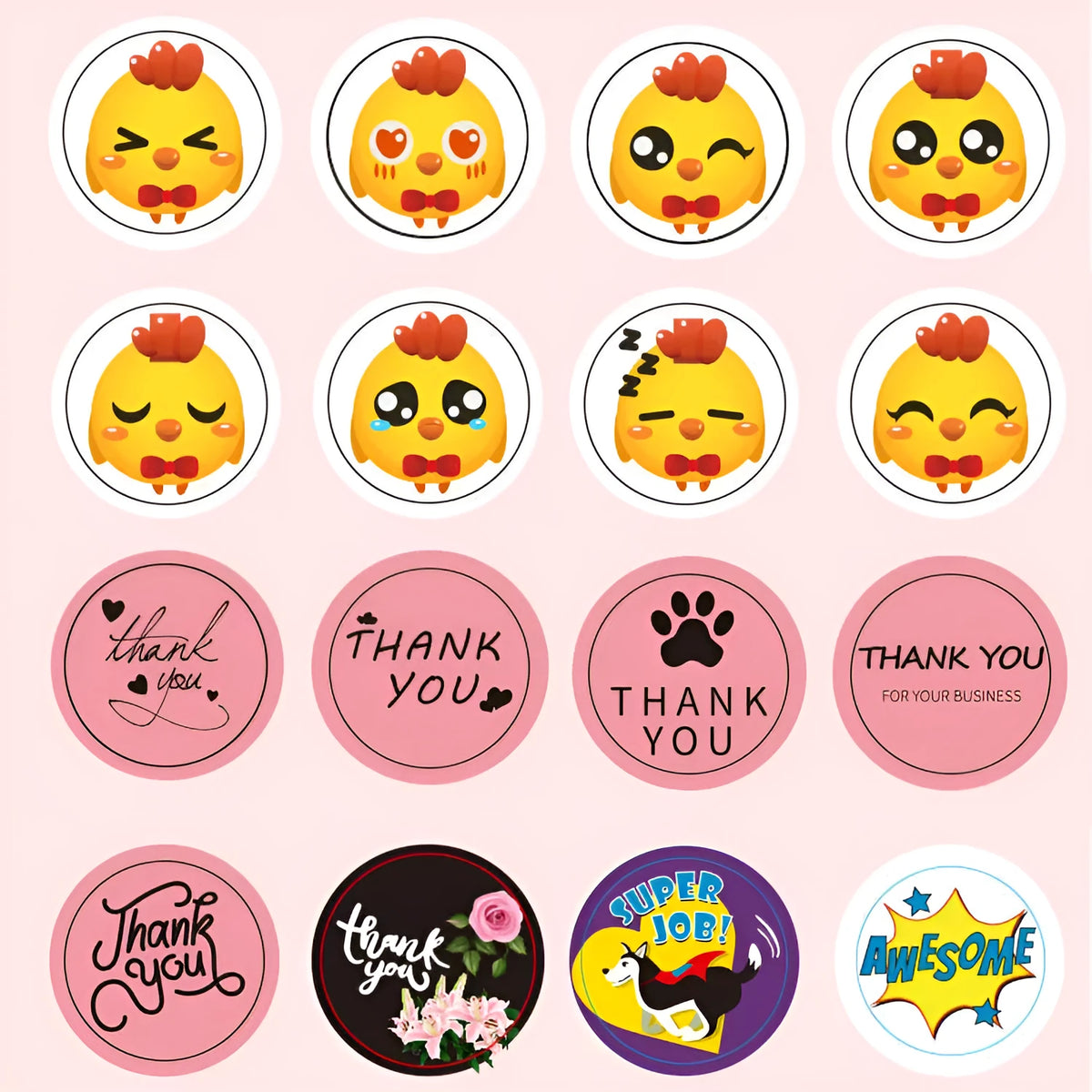Roll of 500 PVC Halloween pumpkin pattern candy colour gift envelope stickers 1 inch diameter