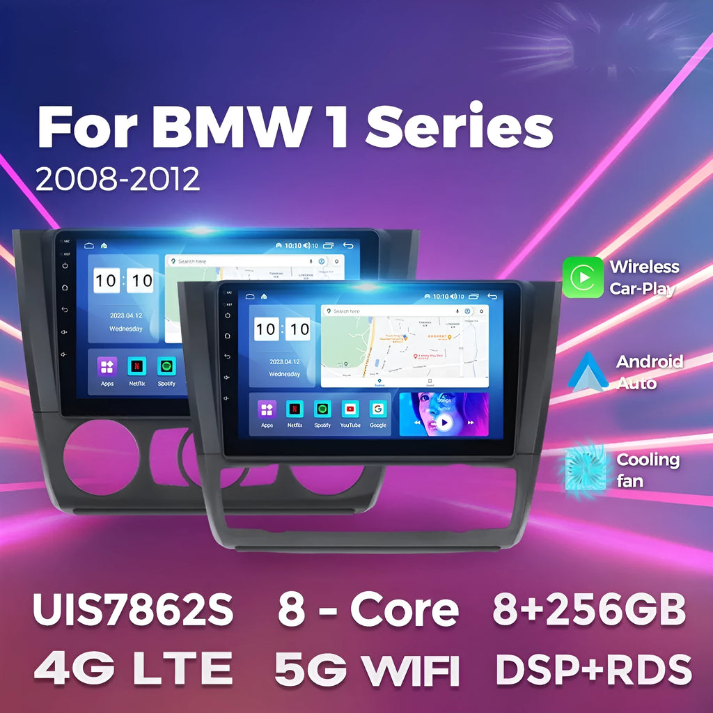 BMW E87 Android 9-inch central control navigation radio screen with touchscreen display