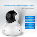 White HD night vision 360-degree indoor surveillance camera with wall mount and cables