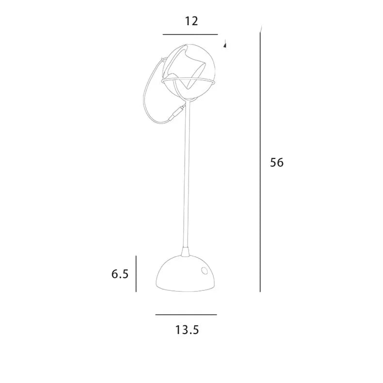 Glass lampshade desk lamp with dimmable LED lighting and touch control switch