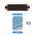 Grey magnetic car phone holder F6 strip plate with steel spring frame on car dashboard