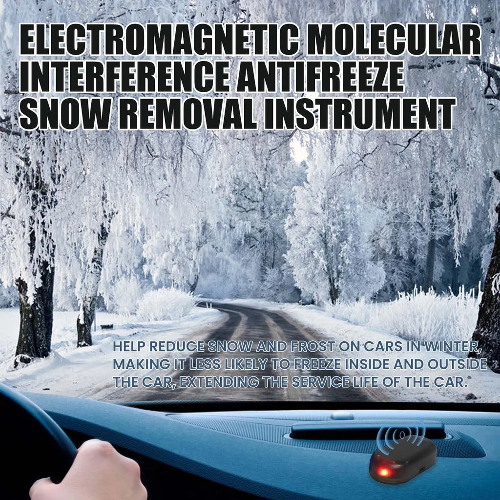 Small black rectangular car de-icing tool for snow and sleet removal, measuring 5cm long.