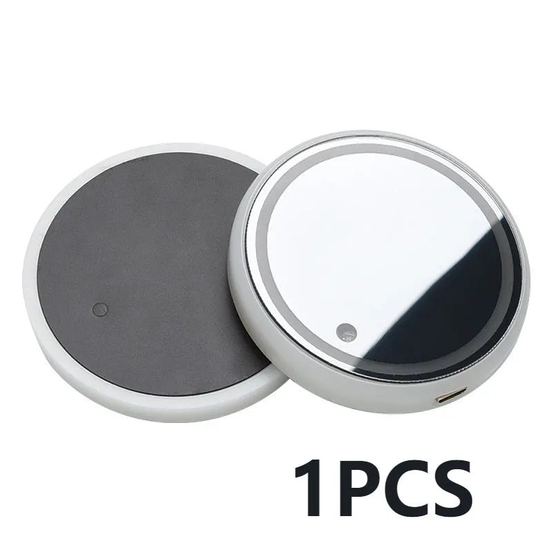 Colourful LED car cup holder coaster with seven light colours and USB cable