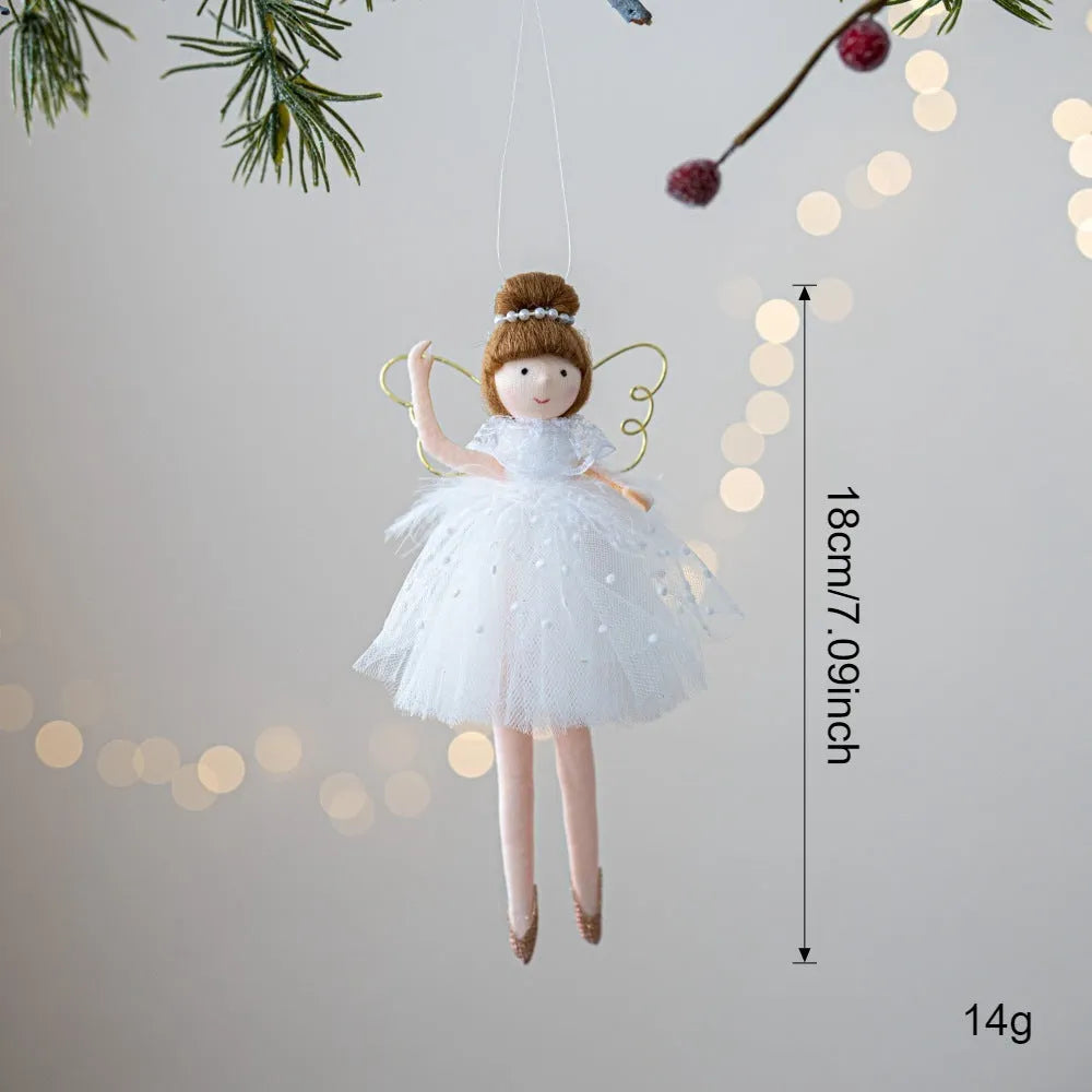 Pink or white cloth ballet girl angel plush doll with modern simplicity design