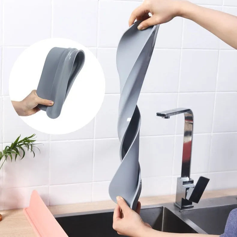 Silicone kitchen sink water blocking plate in blue, grey or black measuring 52x85x5mm