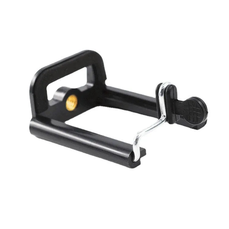 Black plastic U clip mobile phone bracket for universal smartphone mounting