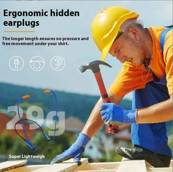 Noise-reducing Bluetooth mobile headphones with active noise cancellation, clip, and storage bag for work and laziness