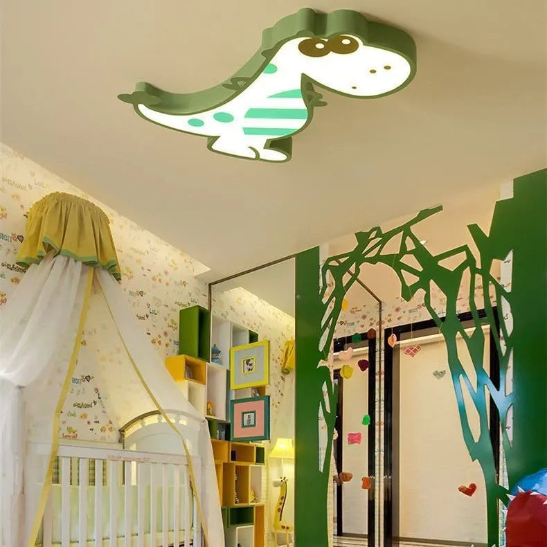 48cm cartoon dinosaur ceiling light with aluminium base and PVC shade