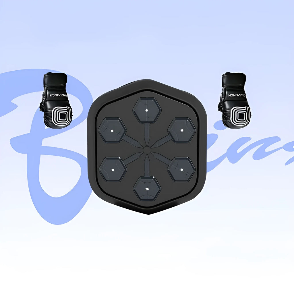 Black smart boxing machine with Bluetooth connection and EVA foam construction