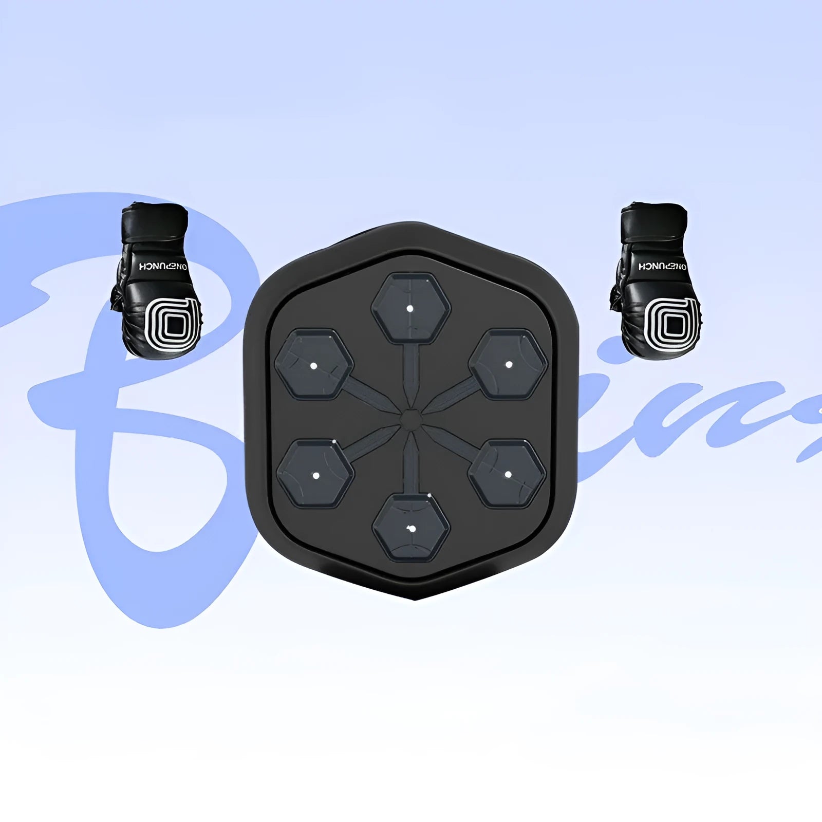 Black smart boxing machine with Bluetooth connection and EVA foam construction