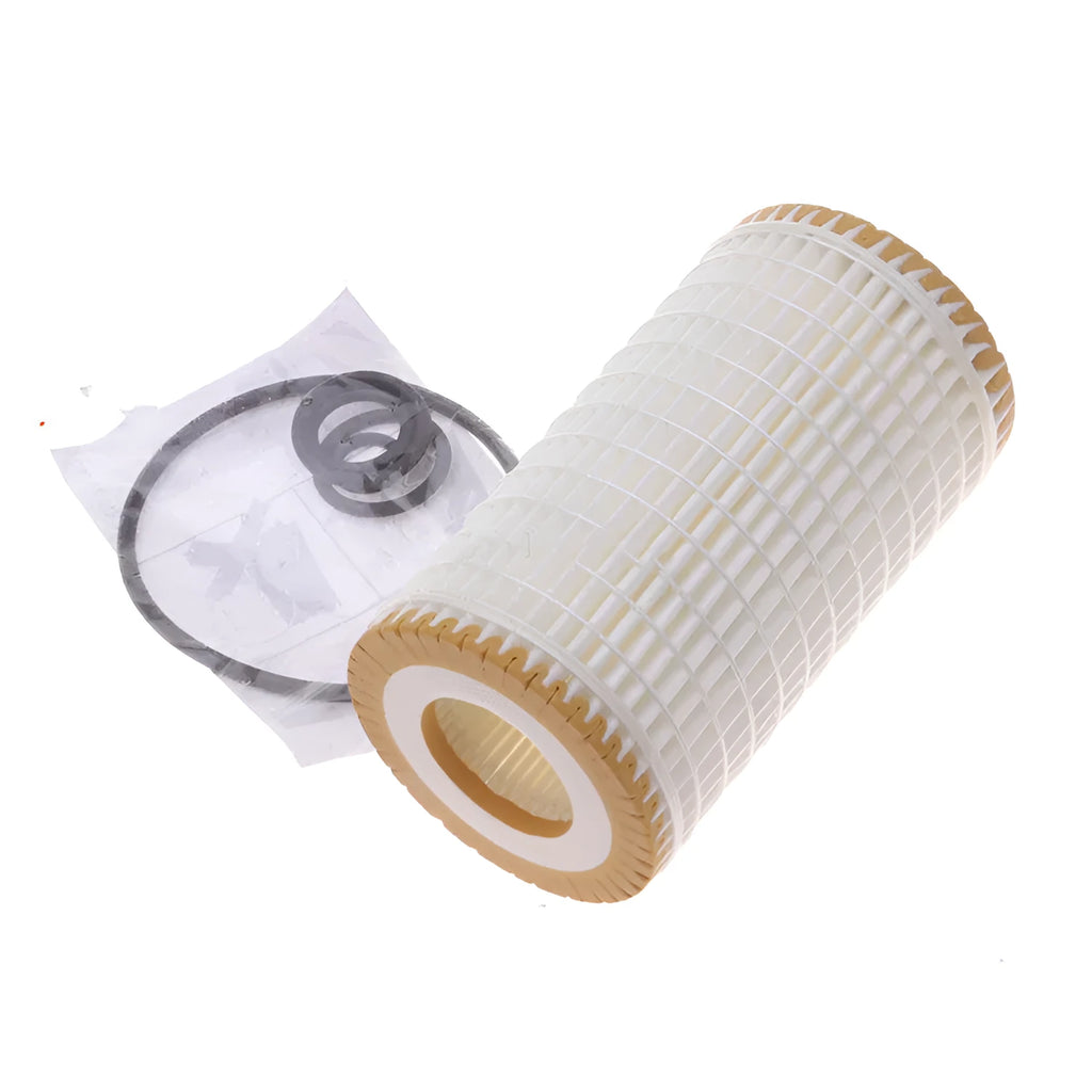 HU718 5X oil filter for lubricating oil systems with polyester mesh construction and 10mm connections